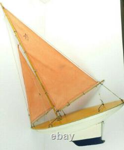 Star Classic Vintage Large Wood Model Boat Adjustable Sailing Boating Pond Yacht