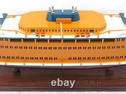 Staten Island Ferry Boat Wooden Model 24 Handcrafted Statue of Liberty Ship