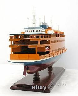 Staten Island Ferry Boat Wooden Model 24 Handcrafted Statue of Liberty Ship