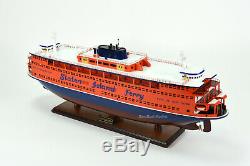 Staten Island Ferry Boat Wooden Model 32 Handmade Statue of Liberty Ship