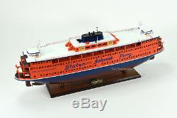 Staten Island Ferry Boat Wooden Model 32 Handmade Statue of Liberty Ship