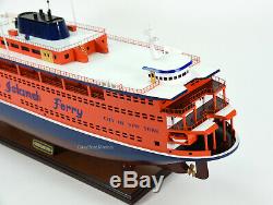 Staten Island Ferry Boat Wooden Model 32 Handmade Statue of Liberty Ship