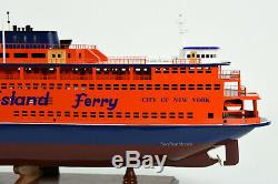 Staten Island Ferry Boat Wooden Model 32 Handmade Statue of Liberty Ship