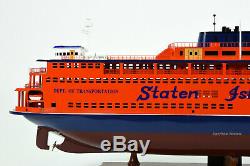 Staten Island Ferry Boat Wooden Model 32 Handmade Statue of Liberty Ship