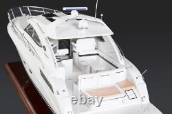 Sundancer Motor Yacht 70cm Handmade Wooden Model Speed Boat Gift Decoration