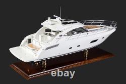 Sundancer Motor Yacht 70cm Handmade Wooden Model Speed Boat Gift Decoration