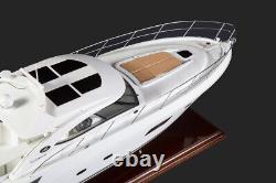 Sundancer Motor Yacht 70cm Handmade Wooden Model Speed Boat Gift Decoration