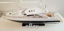 Sunseeker Predator 62 Yacht Handmade Wooden Boat Model 35