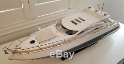 Sunseeker Predator 62 Yacht Handmade Wooden Boat Model 35