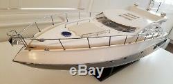 Sunseeker Predator 62 Yacht Handmade Wooden Boat Model 35