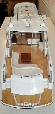 Sunseeker Predator 62 Yacht Handmade Wooden Boat Model 35