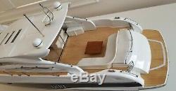 Sunseeker Predator 62 Yacht Handmade Wooden Boat Model 35