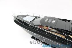 Sunseeker Predator 64 Black Modern Yacht Model 35? Wooden Model Boat