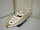 Sunseeker High Quality Handcraft Wooden Model Ship Speed Boat 35 White & Blue