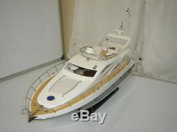 Sunseeker high quality handcraft wooden model ship speed boat 35 white & blue