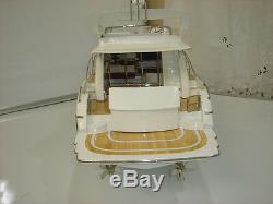 Sunseeker high quality handcraft wooden model ship speed boat 35 white & blue