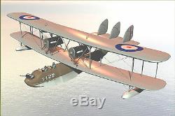 Supermarine Southampton RAF Flying Boat Aircraft Wood Model Large Free Shipping