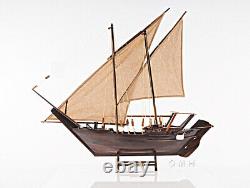 Swahili Zanzibar Arabian Dhow Wood Ship Model 30 Sailboat Fully Assembled Boat