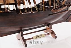 Swahili Zanzibar Arabian Dhow Wood Ship Model 30 Sailboat Fully Assembled Boat