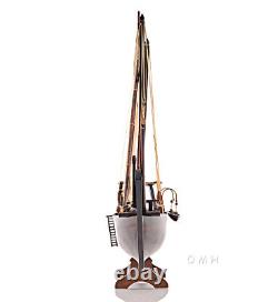 Swahili Zanzibar Arabian Dhow Wood Ship Model 30 Sailboat Fully Assembled Boat