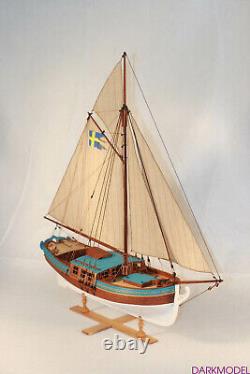 Sweden Yacht Sail Boat Scale 124 21 540 mm Wood Ship Model kit Shi cheng