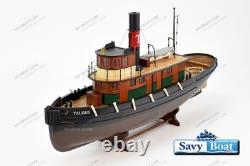 TAURUS LIGHTED tug steam boat 36 fully built wood model with stand