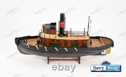 TAURUS LIGHTED tug steam boat 36 fully built wood model with stand