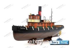TAURUS LIGHTED tug steam boat 36 fully built wood model with stand