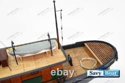 TAURUS LIGHTED tug steam boat 36 fully built wood model with stand