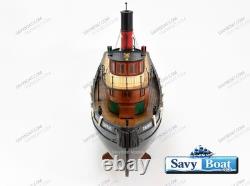 TAURUS LIGHTED tug steam boat 36 fully built wood model with stand