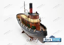TAURUS LIGHTED tug steam boat 36 fully built wood model with stand
