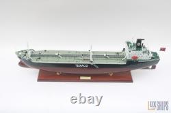 Texaco Stockholm 80cm Model Ship Detailed Wooden Oil Tanker Display