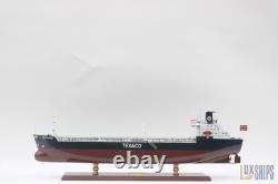 Texaco Stockholm 80cm Model Ship Detailed Wooden Oil Tanker Display