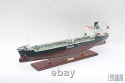 Texaco Stockholm 80cm Model Ship Detailed Wooden Oil Tanker Display