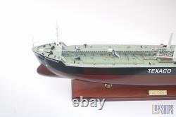 Texaco Stockholm 80cm Model Ship Detailed Wooden Oil Tanker Display
