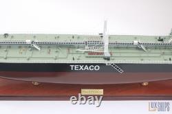 Texaco Stockholm 80cm Model Ship Detailed Wooden Oil Tanker Display