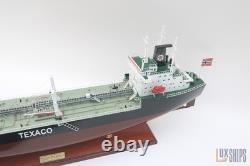 Texaco Stockholm 80cm Model Ship Detailed Wooden Oil Tanker Display
