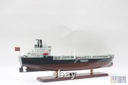 Texaco Stockholm 80cm Model Ship Detailed Wooden Oil Tanker Display
