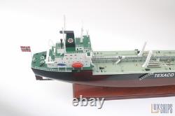Texaco Stockholm 80cm Model Ship Detailed Wooden Oil Tanker Display