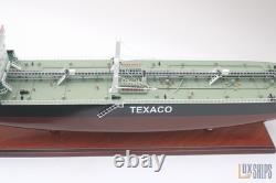 Texaco Stockholm 80cm Model Ship Detailed Wooden Oil Tanker Display