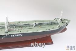 Texaco Stockholm 80cm Model Ship Detailed Wooden Oil Tanker Display