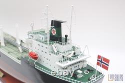 Texaco Stockholm 80cm Model Ship Detailed Wooden Oil Tanker Display