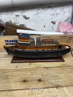 The Baltimore Tugboat Large Wooden Ship Model With Brass Fittings