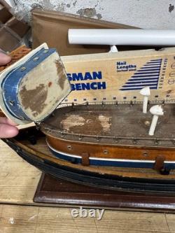 The Baltimore Tugboat Large Wooden Ship Model With Brass Fittings