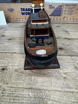 The Baltimore Tugboat Large Wooden Ship Model With Brass Fittings