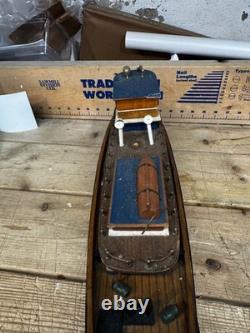 The Baltimore Tugboat Large Wooden Ship Model With Brass Fittings