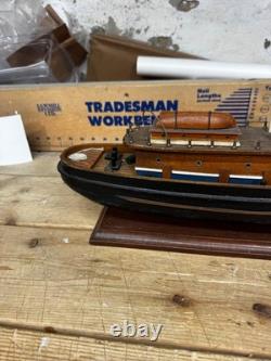The Baltimore Tugboat Large Wooden Ship Model With Brass Fittings