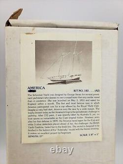 The Laughing Whale AMERICA #143 Boat Model Kit Original Box 18