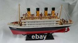 Titanic With Lights 15 Beautiful Wooden Model Cruise Ship L40 Free Shipping