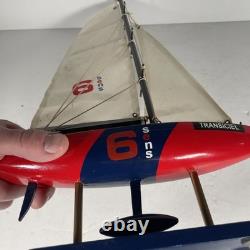 Transiciel Racing Boat Yacht Sens 6 Wooden Model 22 Height